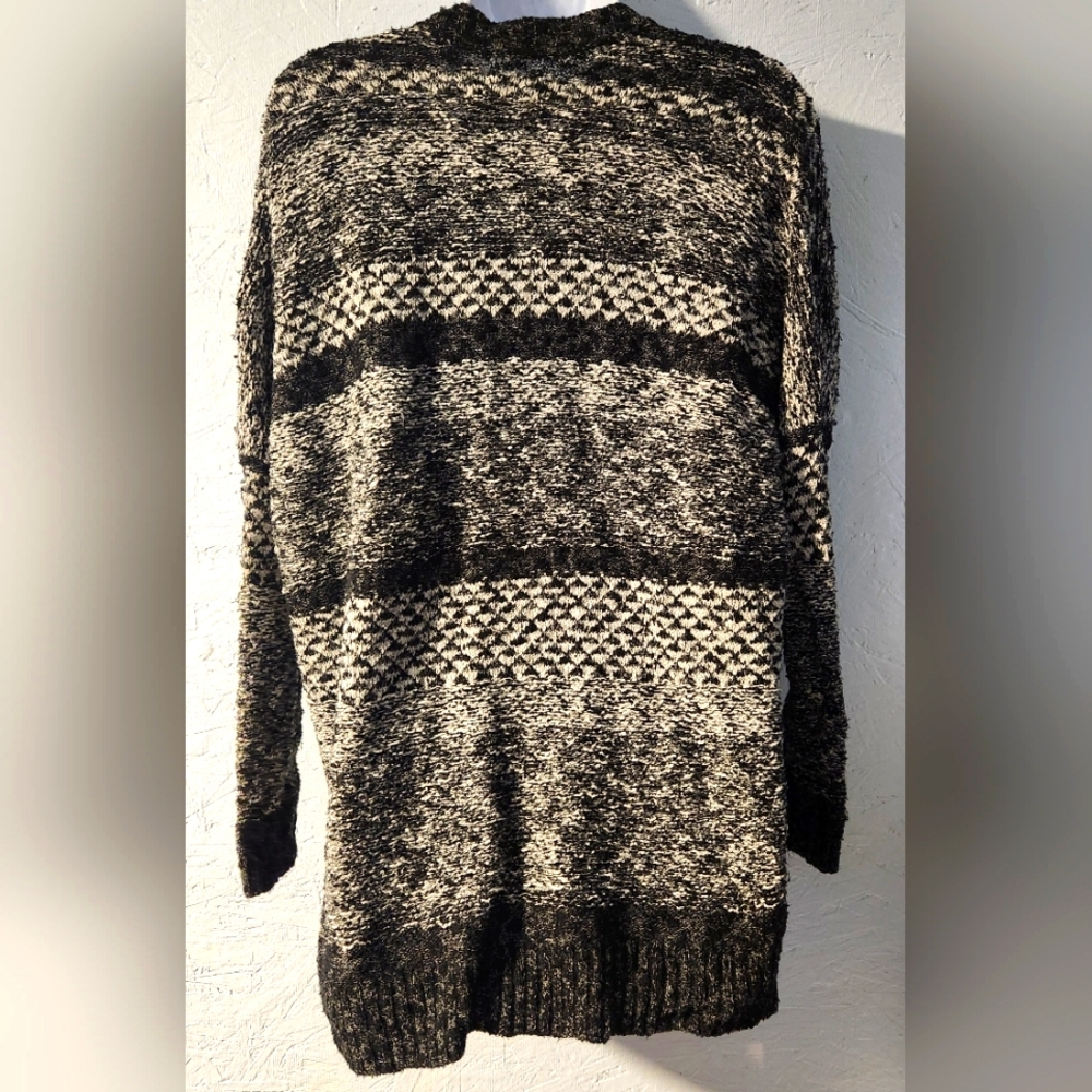 Abercrombie & Fitch Black & Grey Oversized Cardigan - Women's XS/S - Picture 4 of 6